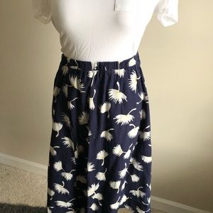 Navy-Blue Swan Skirt